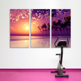 Palm Trees at Purple Sunset Canvas Print SKU 10766