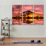 Tree at Sunset in Africa Canvas Print SKU 10775