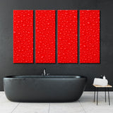 Water Droplets on Red Background Canvas Print SKU 10192