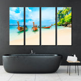 Boats on the Beach Canvas Print SKU 10139