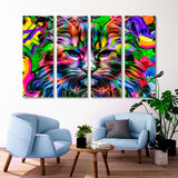 Cat Сolorful lustration Canvas Print SKU 10299