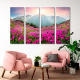 Blooming Field in the Alps Canvas Print SKU 10350