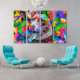 Graffiti Dog Head Canvas Print SKU 10322