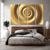 Golden Spiral 3D Background Canvas Print SKU 10827