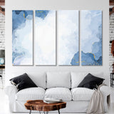 Splash Blue Watercolor Canvas Print SKU 10874