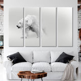 Polar Bear Black and White Canvas Print SKU 10270