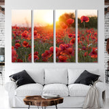 Poppy Field at Sunset Canvas Print SKU 10104