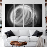 Abstract Coil in Black and White Canvas Print SKU 10727