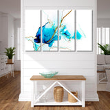 Soft Blue and Gold Canvas Print SKU 10198