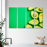 Avocado on Pastel Background Canvas Print SKU 10696