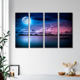 Moon on the Seascape Canvas Print SKU 10162