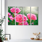 Pink Peony Flowers Canvas Print SKU 10344