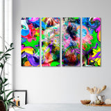 Bear Head Graffiti Canvas Print SKU 10328