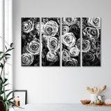 Black and White Roses Canvas Print SKU 10115