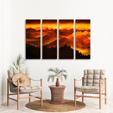 Abstract Mountains at Sunset Canvas Print SKU 10320