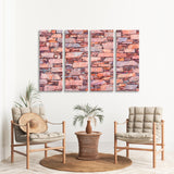 Coral Brick Wall Canvas Print SKU 10305