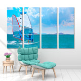 Windsurfing on the Waves Canvas Print SKU 10756