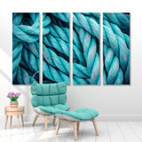 Blue Rope Boats Canvas Print SKU 10418