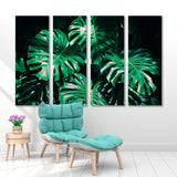 Green Tropical Leaves Canvas Print SKU 10732