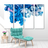 Splash of Blue Paint in Water Canvas Print SKU 10211