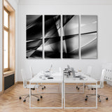 Monochrome Metallic Black and White Canvas Print SKU 10183