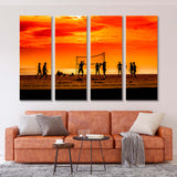 Beach Volleyball Evening Canvas Print SKU 10473