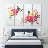 Flowers on a White Background Canvas Print SKU 10331