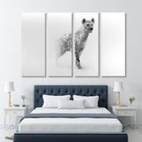 African Hyena Black and White Canvas Print SKU 10321