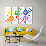 Multi-Сolored Рalms Canvas Print SKU 10293