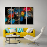 Colorful Inks and Black Background Canvas Print SKU 10244