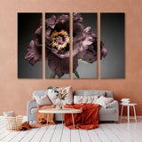 Dark Peony Close-up Canvas Print SKU 10537