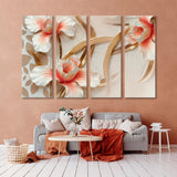 Floral Wall Decor 3D Canvas Print SKU 10538