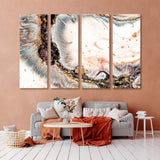 Abstract Powdery Coral Canvas Print SKU 10200