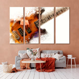 Abstract Colorful Guitar Canvas Print SKU 10515