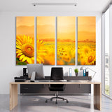 Blooming Sunflower Field Canvas Print SKU 10594