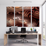 Curved Lines 3d Canvas Print SKU 10169