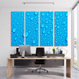 Blue Water Drop Background Canvas Print SKU 10195