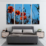 Red Poppies and Blue Sky Canvas Print SKU 10871