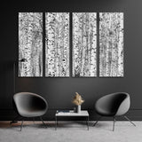 Birch Forest Black & White Canvas Print SKU 10469