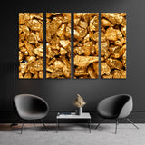 Gold Nuggets as Background Canvas Print SKU 10940