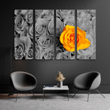 Yellow Rose Among the Grays Canvas Print SKU 10376