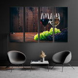 Two Glasses with Grapes Canvas Print SKU 10628