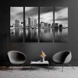 Honolulu Hawaii Black and White Canvas Print SKU 10505