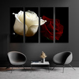 Red and White Roses Canvas Print SKU 10365