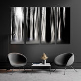 Forest in Water Black and White Canvas Print SKU 10374