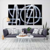 Abstract Painting with Manners of Writing Canvas Print SKU 10763