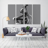 Electric Guitar and Female Legs Black and White Canvas Print SKU 10922