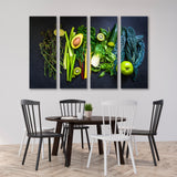 Green Vegetables and Fruits Canvas Print SKU 10694