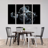 Diamonds on Black Background Canvas Print SKU 10380