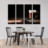 Cup of Сoffee on a Dark Background Canvas Print SKU 10695